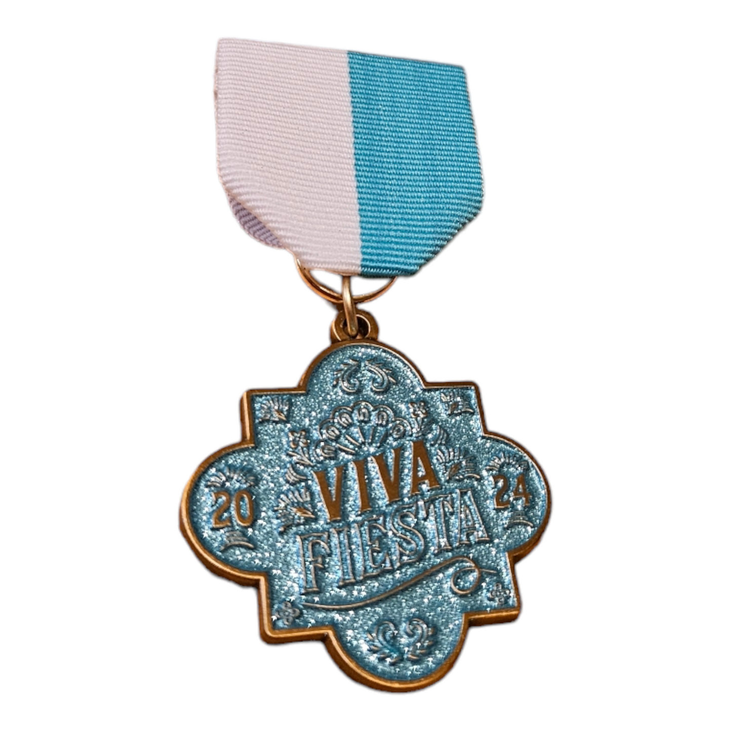 2024 Blue Glitter "Viva Fiesta" Fiesta Medal