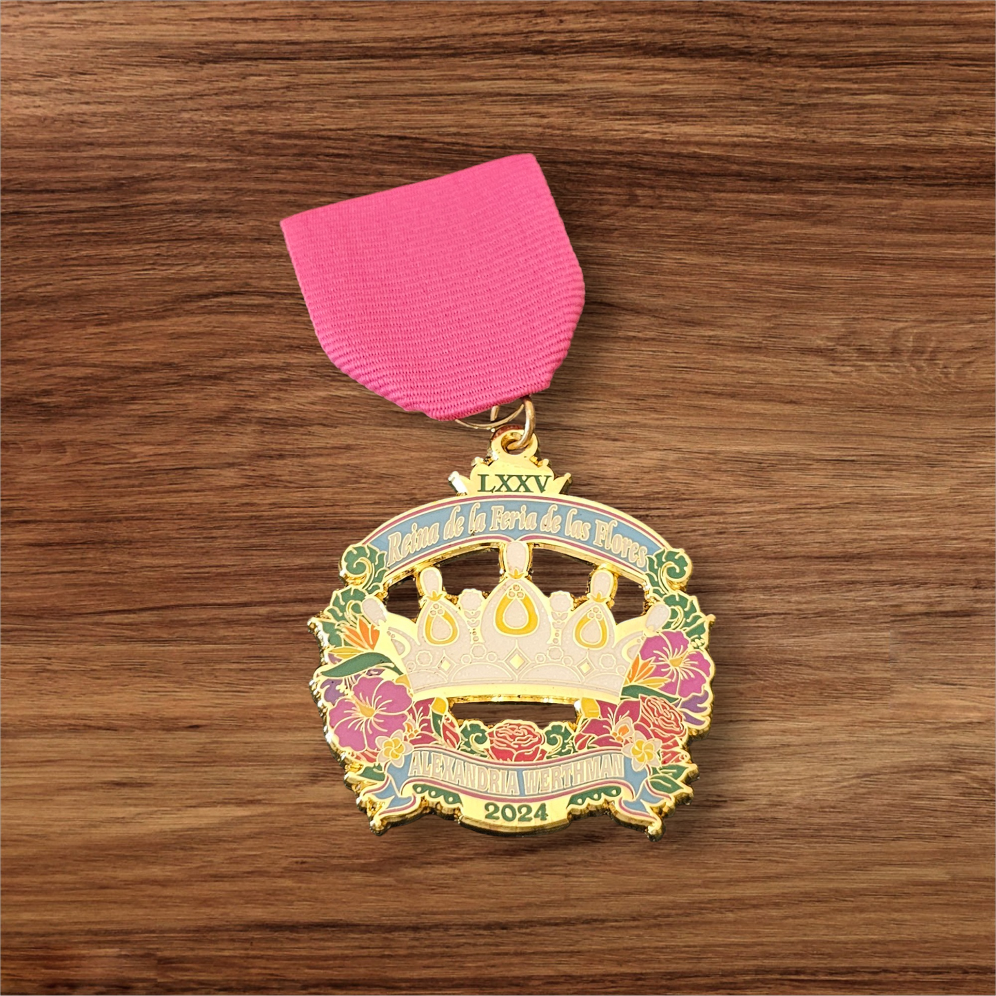 2024 "Alexandria Werthman" Official Feria de las Flores Fiesta Medal