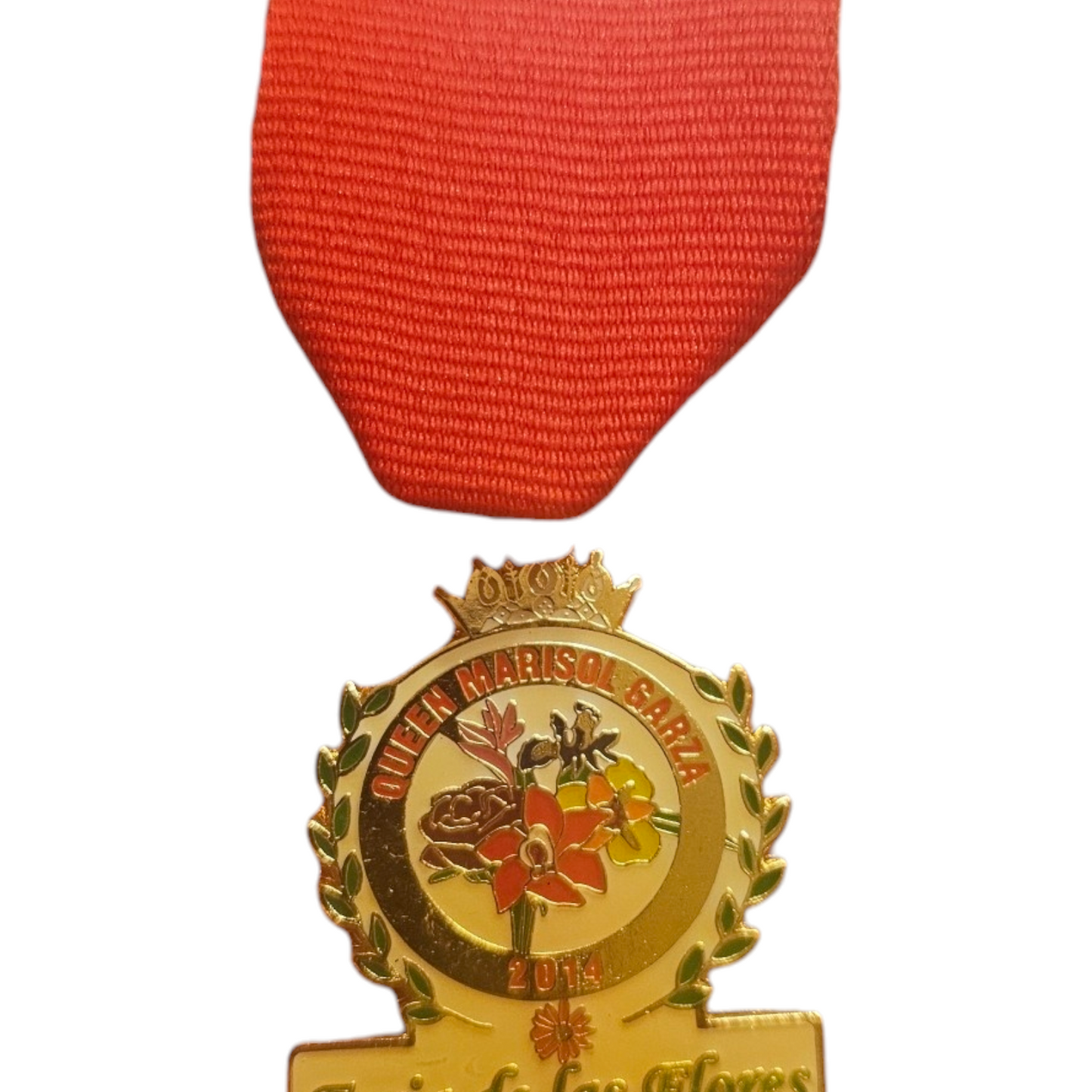 2014 "Marisol Garza" Feria de las Flores Official Queen Fiesta Medal