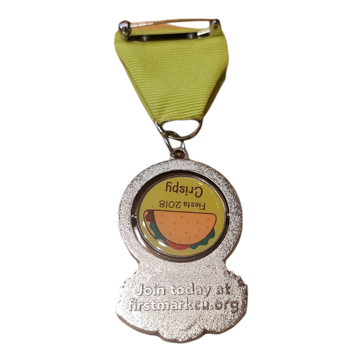 2018 Firstmark Credit Union Spinner "Crispy or Soft taco" Fiesta Medal