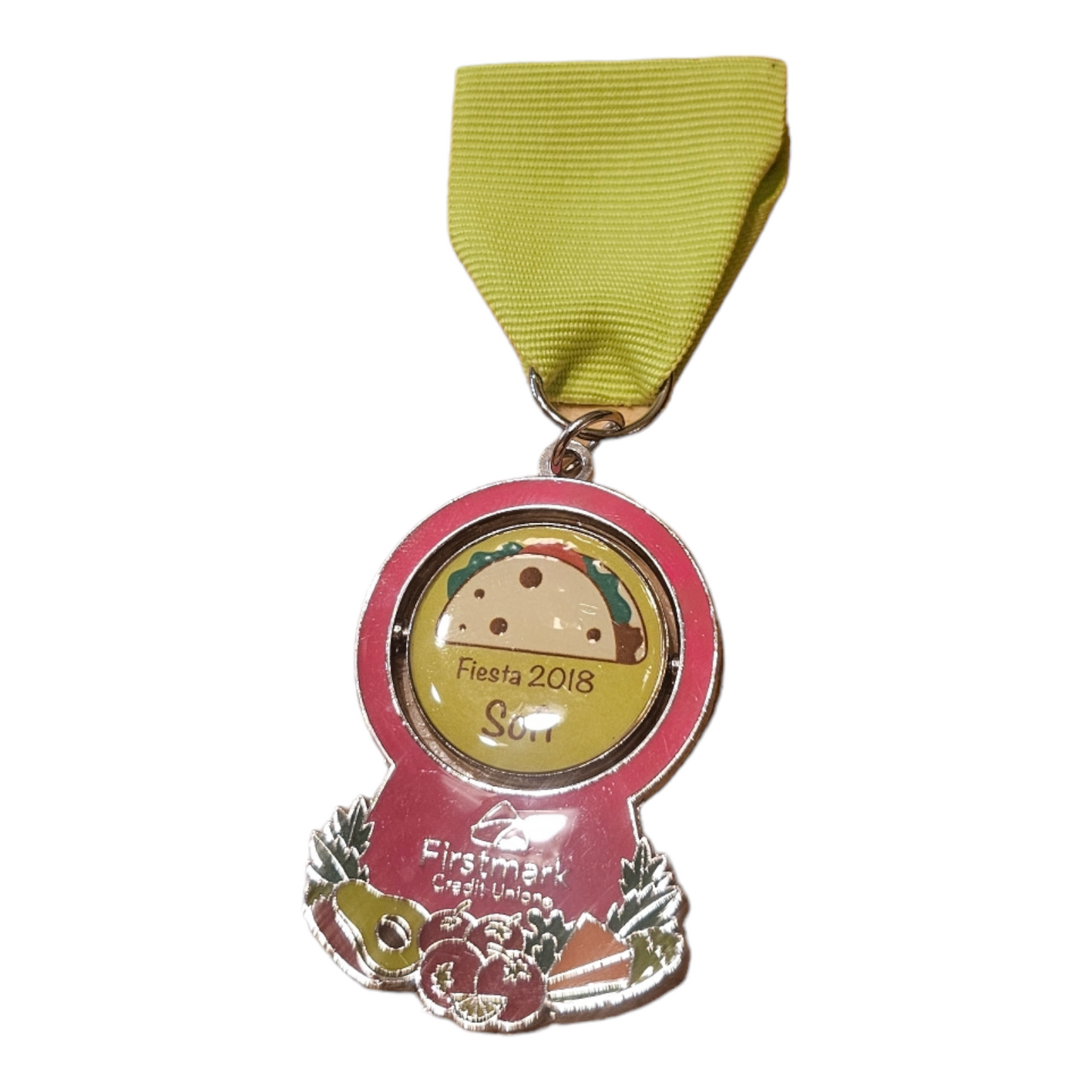 2018 Firstmark Credit Union Spinner "Crispy or Soft taco" Fiesta Medal