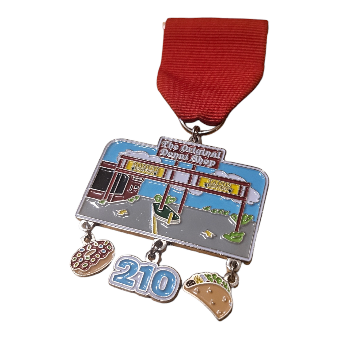 0 Original Donut Shop "Donut 210 Taco Dangler" Fiesta Medal