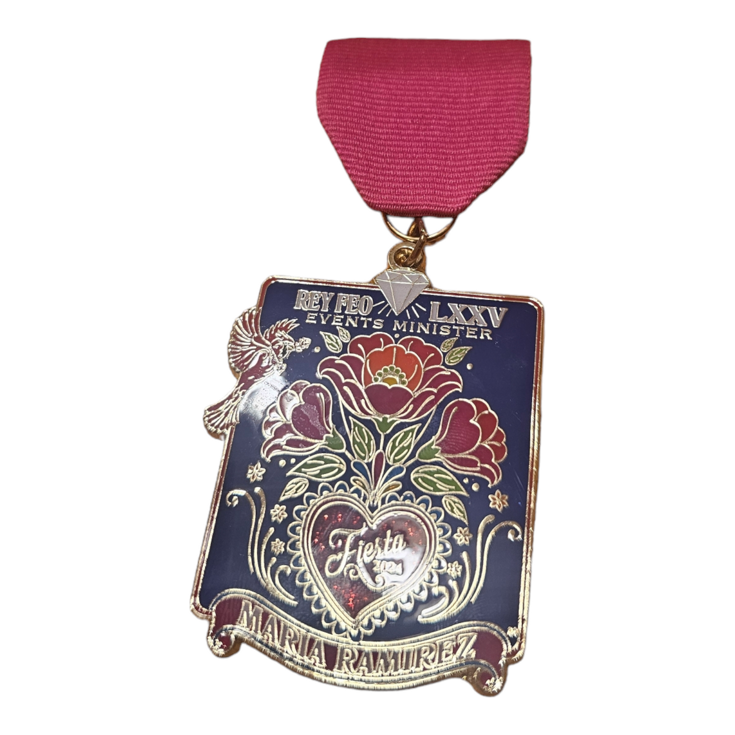 2024 Rey Feo Events Minister "Maria Ramirez" Fiesta Medal