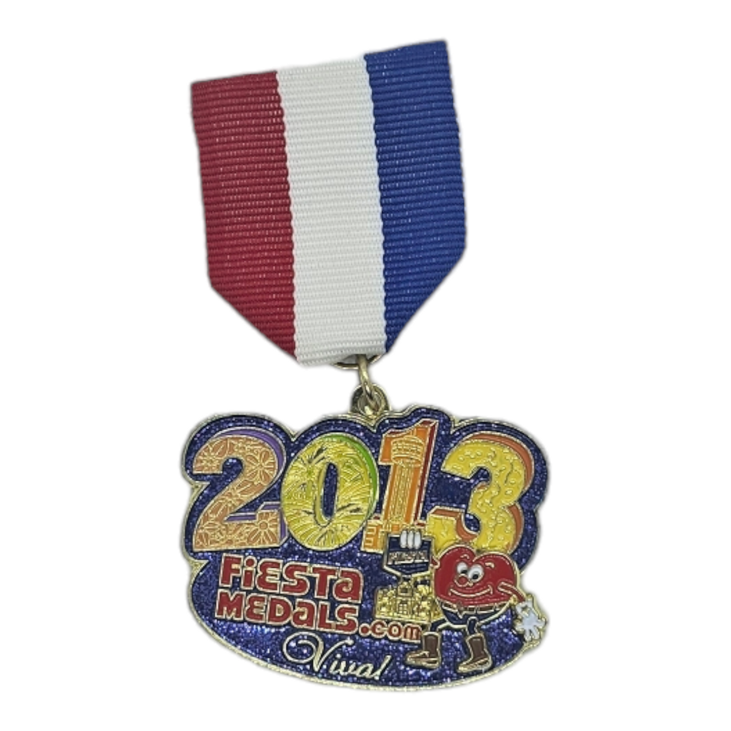 2013 Fiestamedals.com "3d Heart Alamo" Fiesta Medal