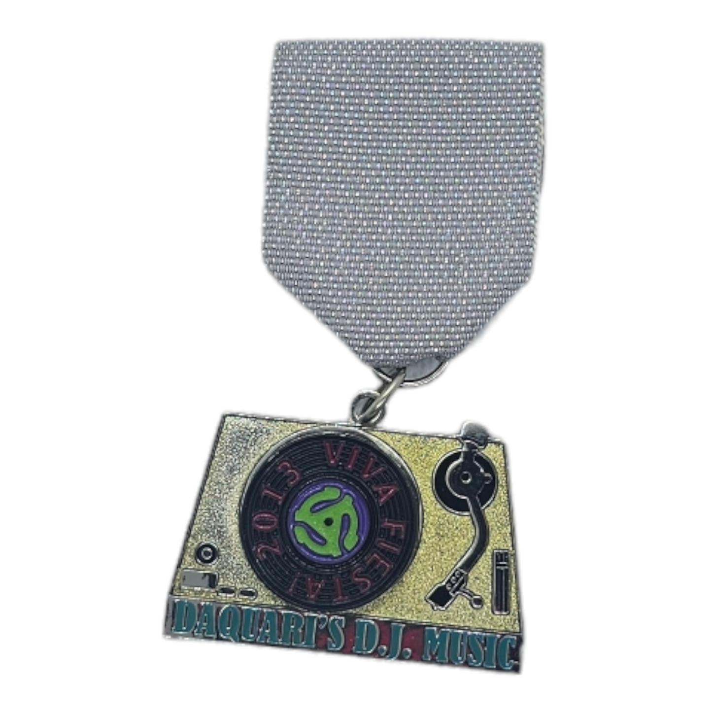 2013 "Daquaris DJ" spinning turntable Fiesta Medal