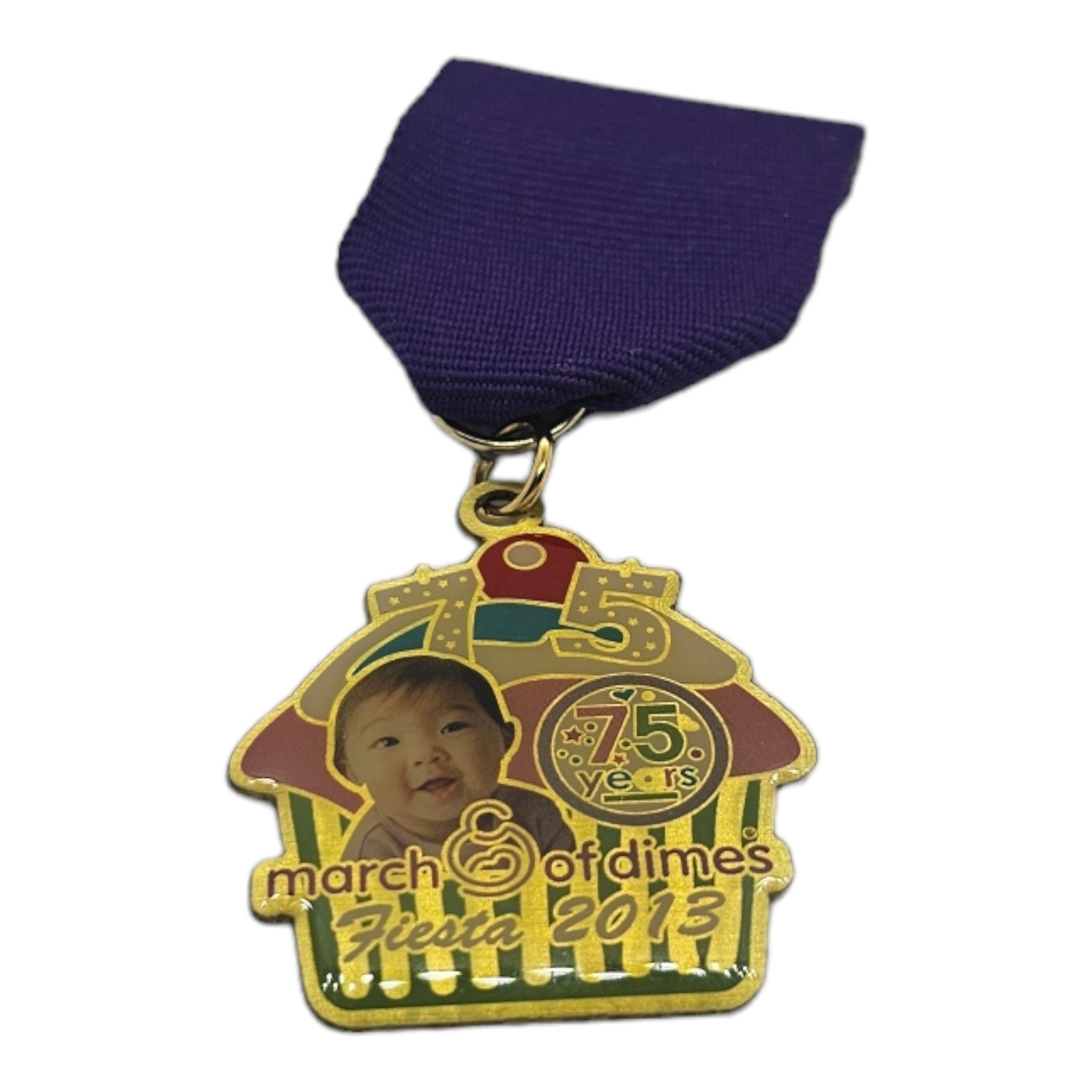2013 March of Dimes "75 years Baby" Fiesta Medal