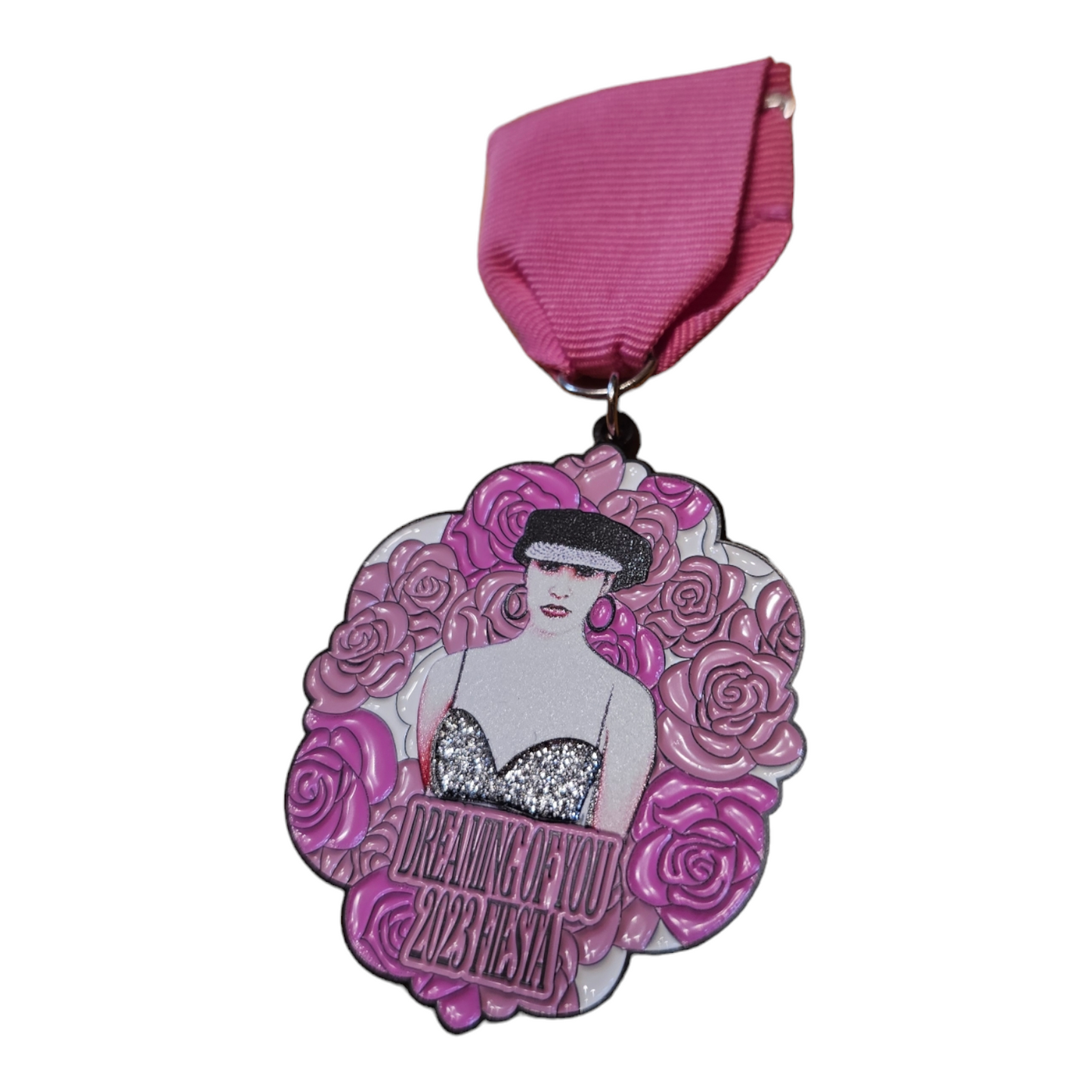 2023 Selena "Dreaming of You" Pink Flowers Fiesta Medal