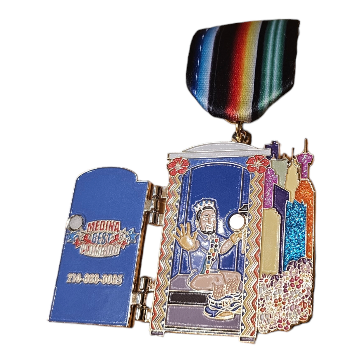 2023 Medina Best Plumbing "Close Door Port a Potty" Fiesta Medal
