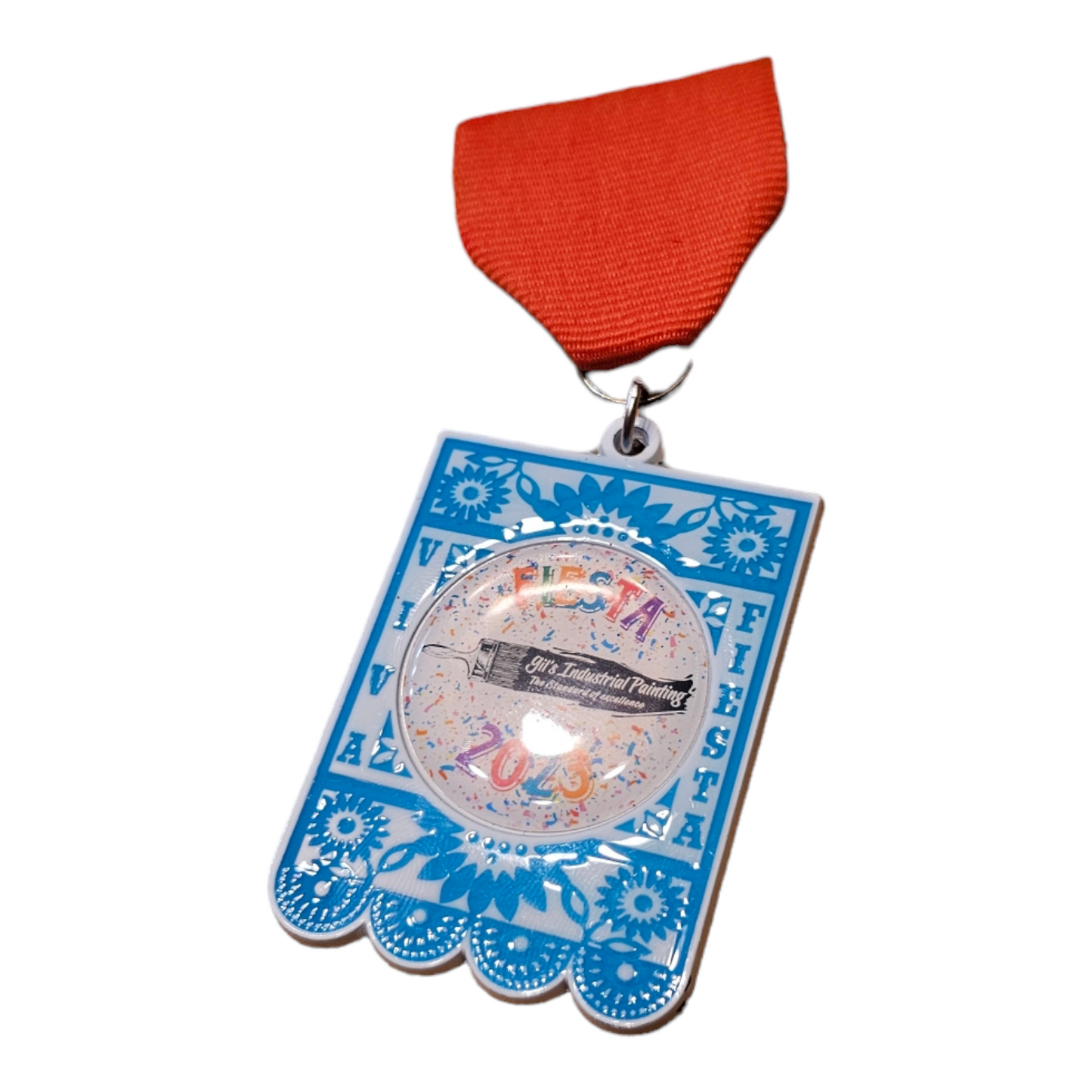 2023 Gil's Industriul Painting "Blue Fiesta Flag" Fiesta Medal