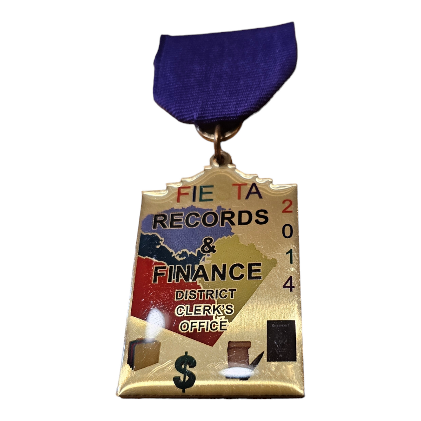 2014 District Clerks Office "Records & Finance" Fiesta Medal