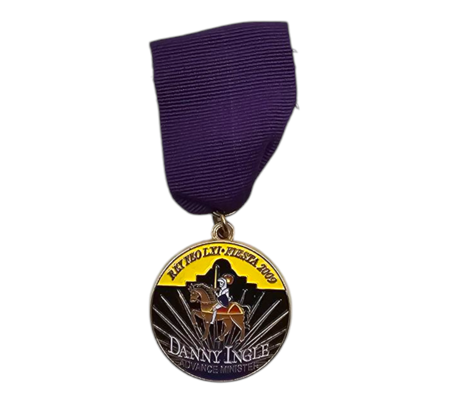 2009 Danny Ingle Advance Minister Knight on Horse Fiesta Medal