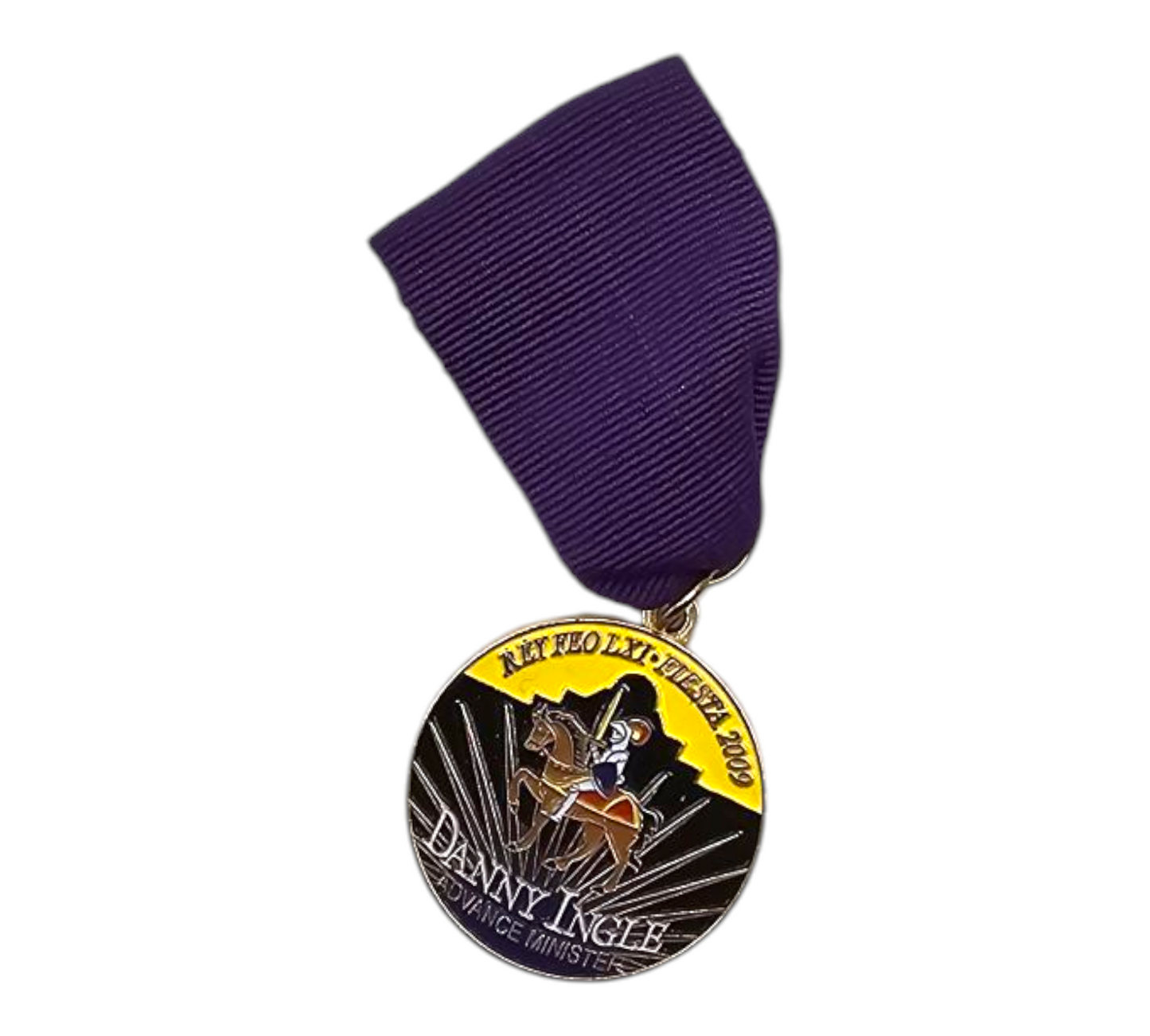 2009 Danny Ingle Advance Minister Knight on Horse Fiesta Medal
