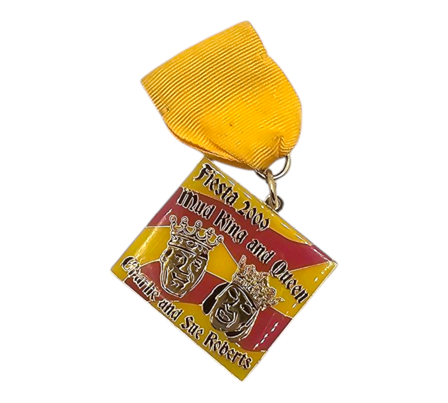 2009 Mud King and Queen Charlie and Sue Roberts Fiesta Medal