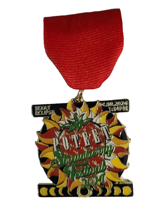 2024 Poteet Strawberry Festival "Strawberry Eclipse" Fiesta Medal