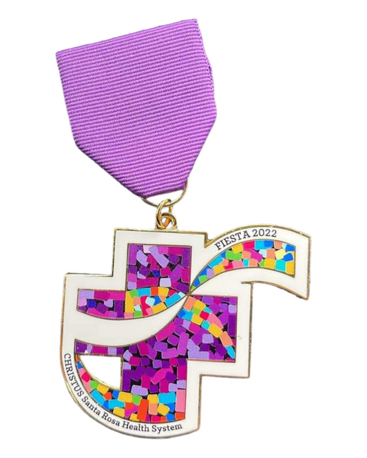 2022 Christus Santa Rosa "Purple Cross" Fiesta Medal