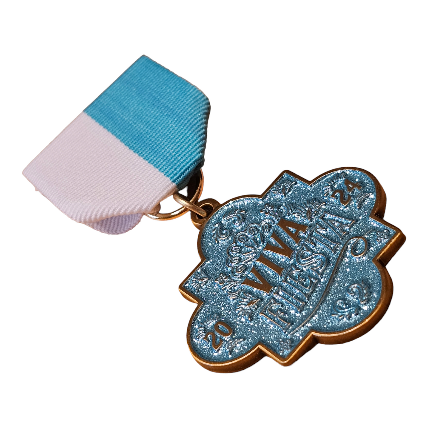 2024 Blue Glitter "Viva Fiesta" Fiesta Medal