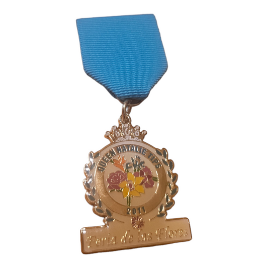 2011 "Natalie Tips" Official Feria de las Flores Queen Fiesta Medal