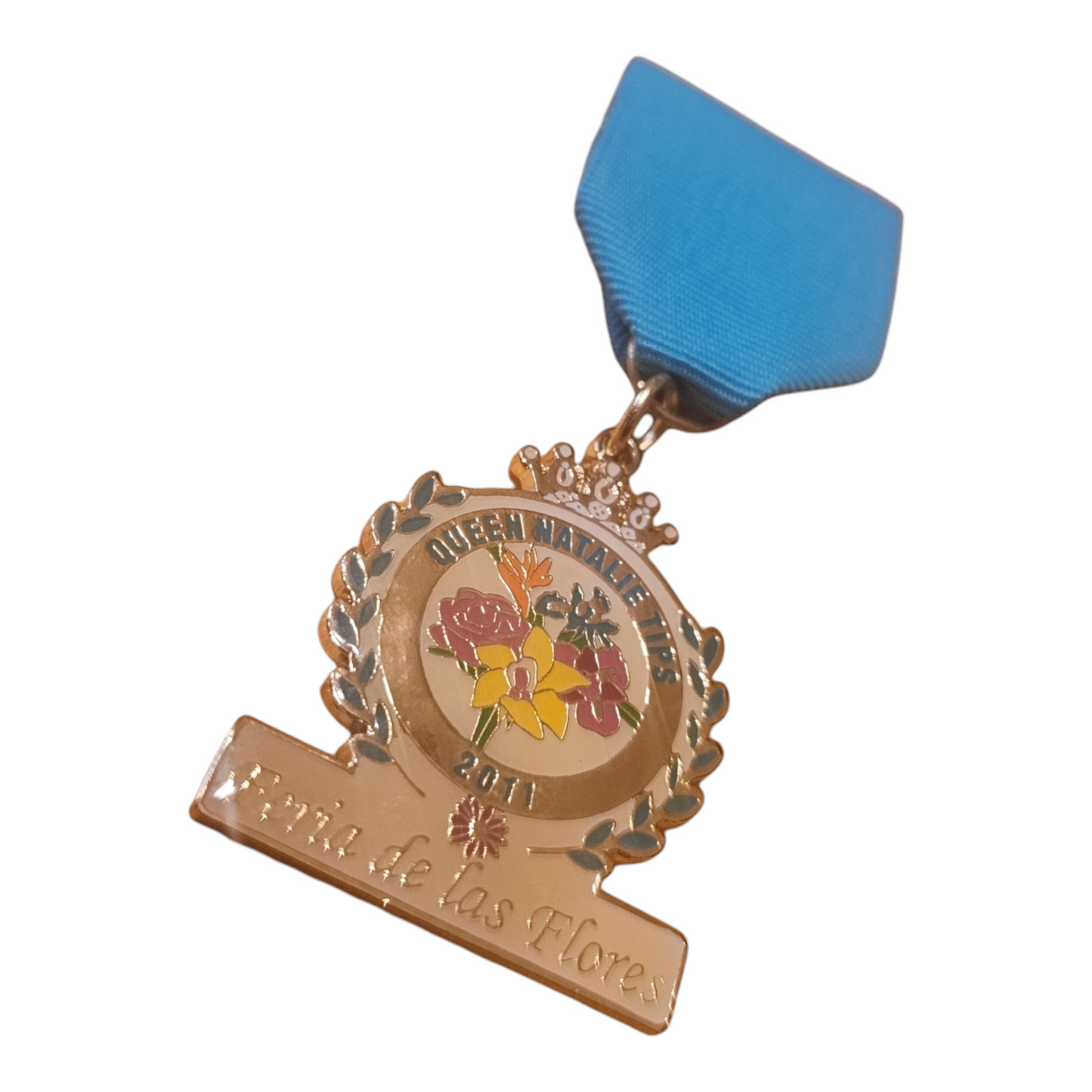 2011 "Natalie Tips" Official Feria de las Flores Queen Fiesta Medal