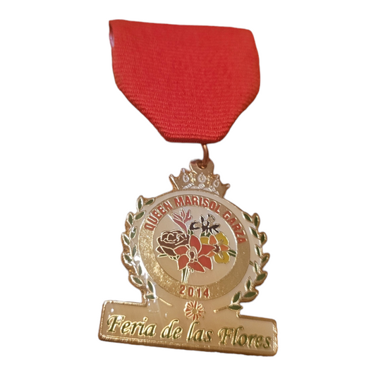 2014 "Marisol Garza" Feria de las Flores Official Queen Fiesta Medal