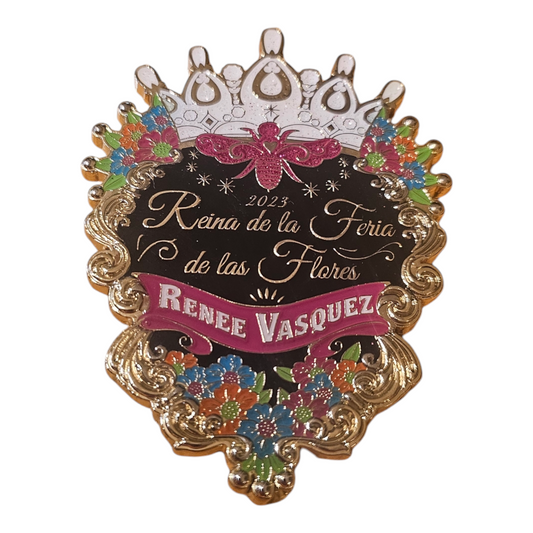 2023 Royal Court "Renee Vasquez" Official Queen Reina de la Feria de las Flores Fiesta Medallion