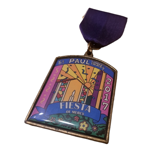 2017 St. Paul "Stained Glass" Catholic Church Fiesta Medal