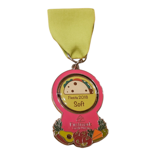 2018 Firstmark Credit Union Spinner "Crispy or Soft taco" Fiesta Medal
