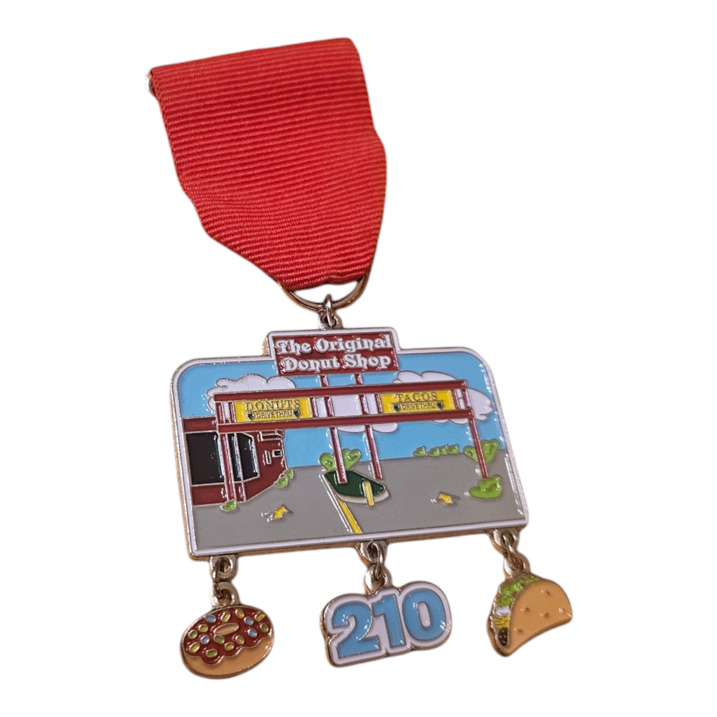 0 Original Donut Shop "Donut 210 Taco Dangler" Fiesta Medal