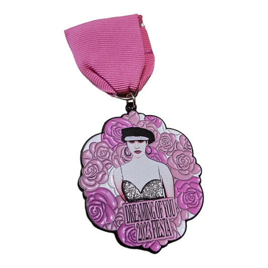 2023 Selena "Dreaming of You" Pink Flowers Fiesta Medal
