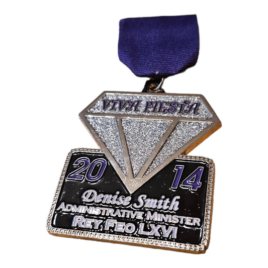 2014 Denise Smith Administrative Minister Rey Feo "Diamond" Fiesta Medal