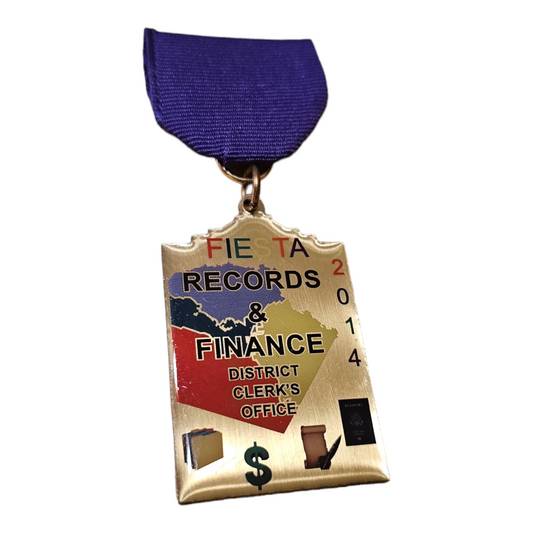 2014 District Clerks Office "Records & Finance" Fiesta Medal