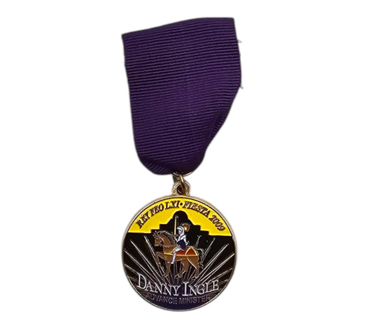 2009 Danny Ingle Advance Minister Knight on Horse Fiesta Medal