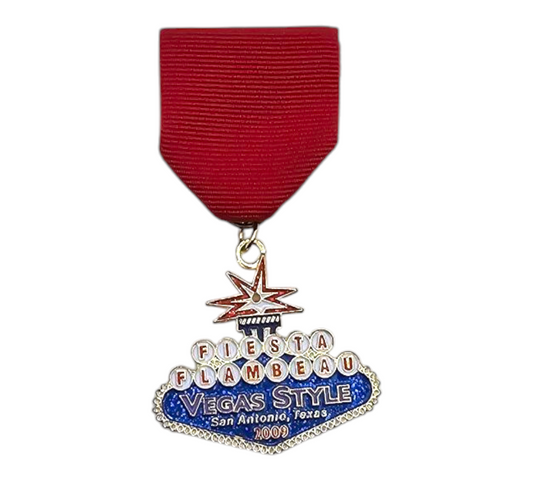 2009 Fiesta Flambeau Vegas Style Light up Fiesta Medal