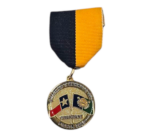 2009 Charles T Barrett Jr. President Flag Coin Fiesta Medal