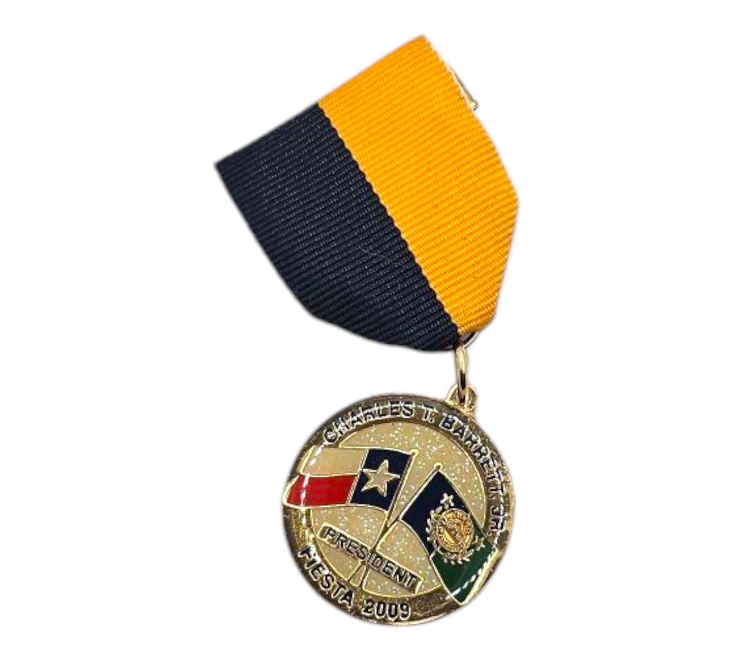 2009 Charles T Barrett Jr. President Flag Coin Fiesta Medal