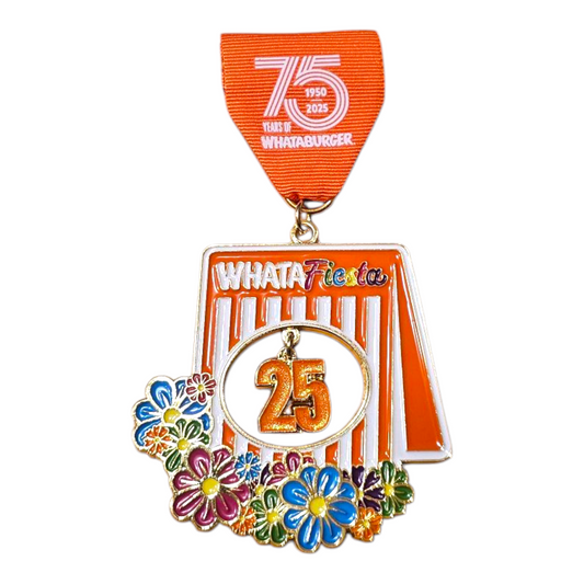 2025 Whataburger 75 years WhataFiesta table tent Fiesta Medal