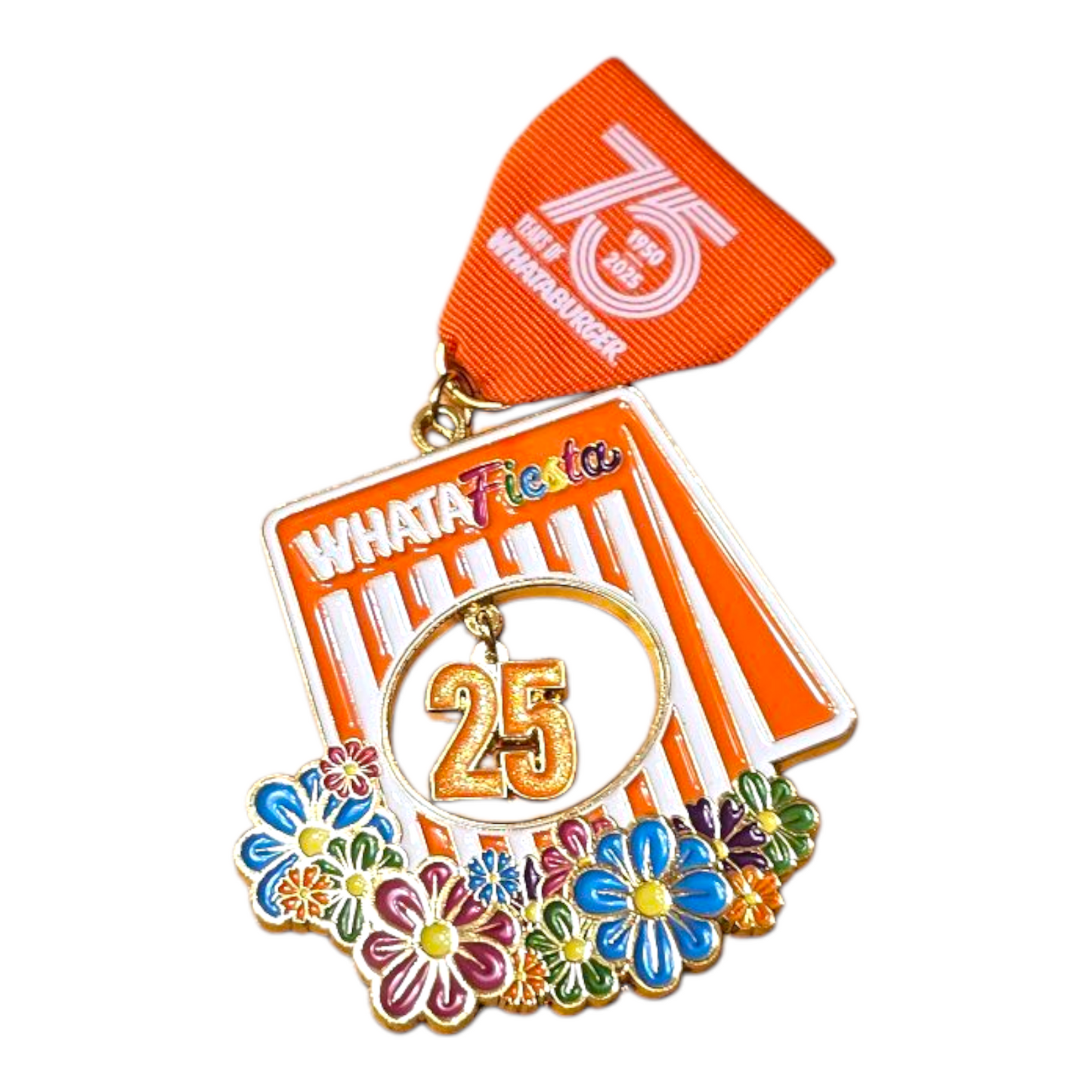 2025 Whataburger 75 years WhataFiesta table tent Fiesta Medal