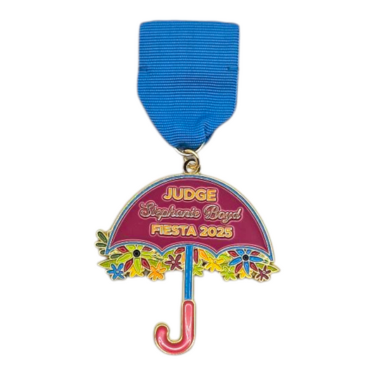 2025 Judge Stephanie Boyd Flower Umbrella Fiesta Medal